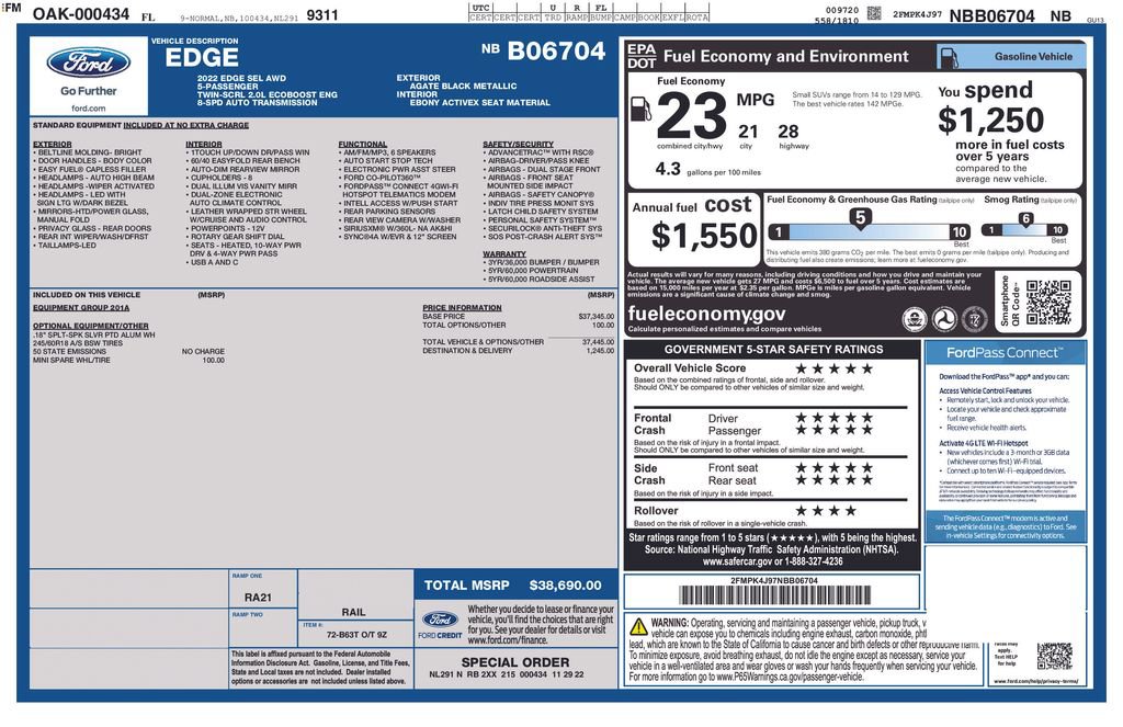 Certified 2022 Ford Edge SEL image 31