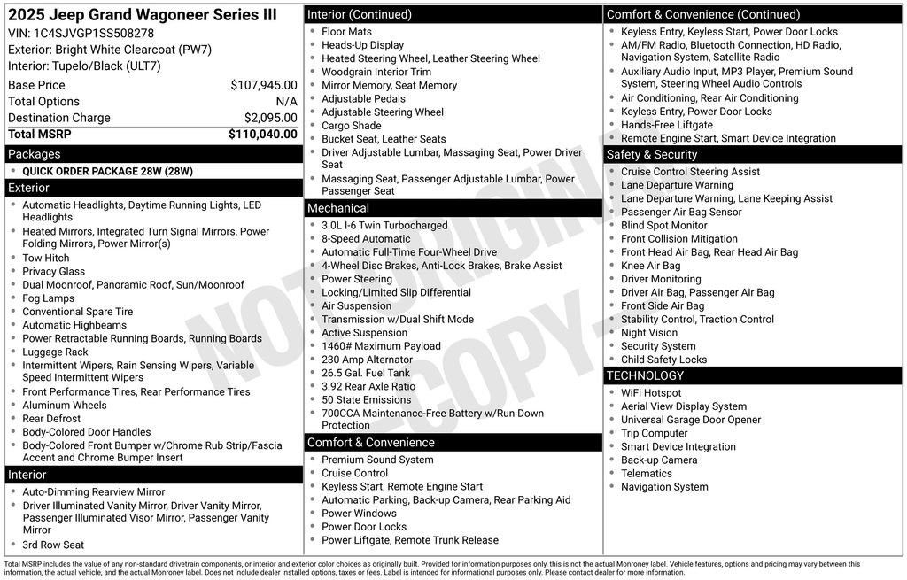 Used 2025 Jeep Grand Wagoneer Series III image 7