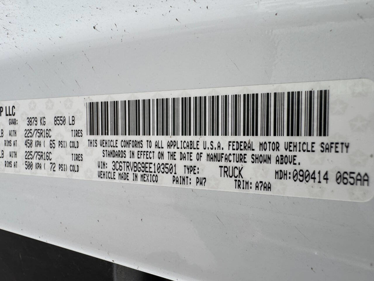 Used 2014 RAM ProMaster 1500 w/ Premium Appearance Group FWD image 17