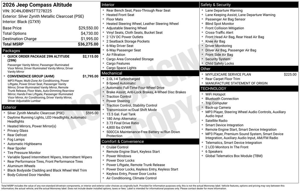 New 2026 Jeep Compass Latitude AWD/4WD image 36