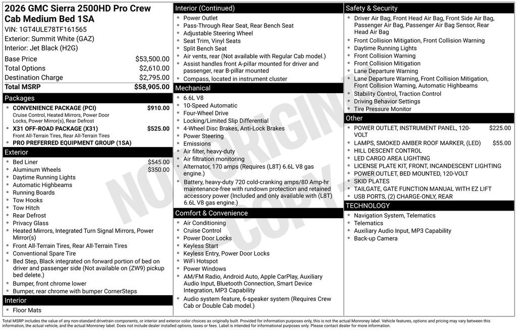 Certified 2026 GMC Sierra 2500 Pro w/ Convenience Package AWD/4WD image 11