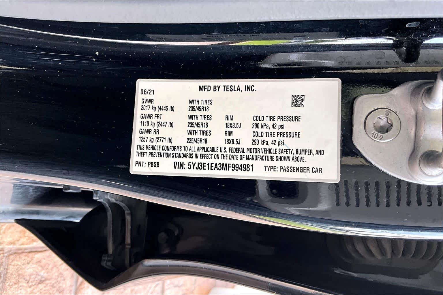 Used 2021 Tesla Model 3 Standard Range Plus RWD image 33