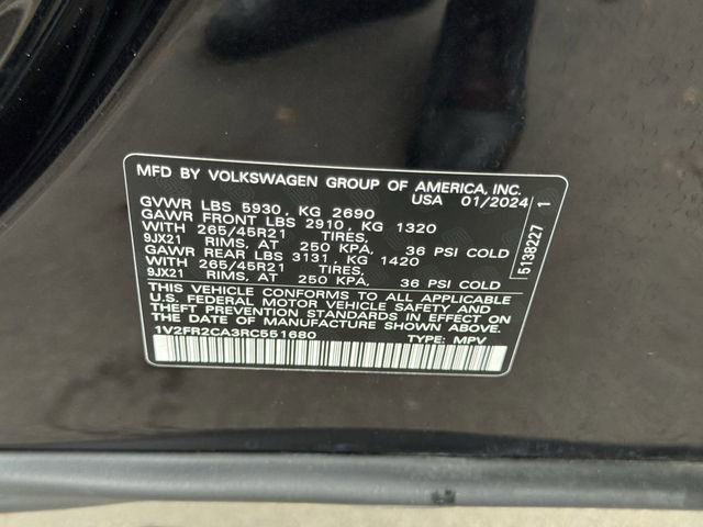 Used 2024 Volkswagen Atlas SEL Premium R-Line AWD/4WD image 29