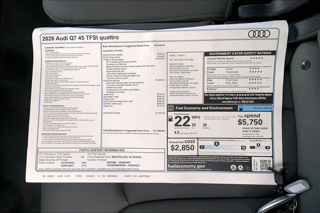 New 2026 Audi Q7 2.0T Premium Plus AWD/4WD image 12