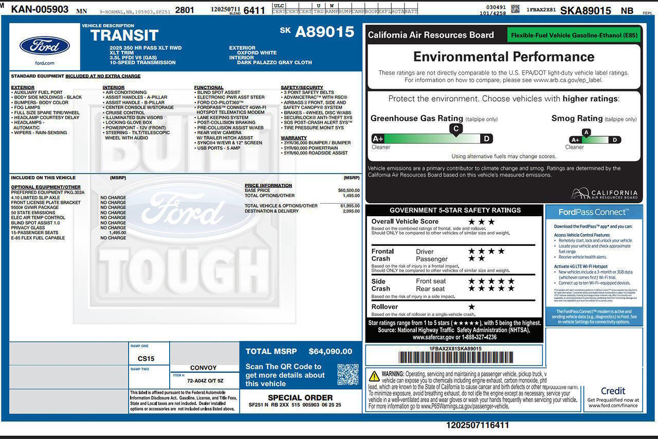 Used 2025 Ford Transit 350 XLT RWD image 7