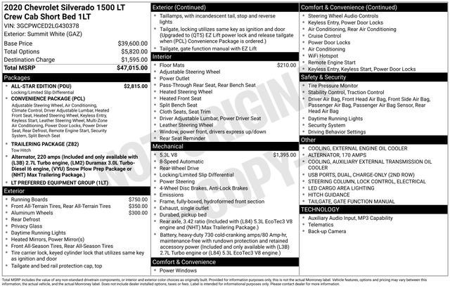 Used 2020 Chevrolet Silverado 1500 LT w/ All-Star Edition RWD image 7