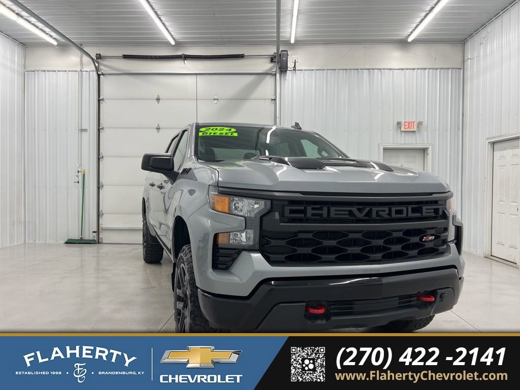 Used 2024 Chevrolet Silverado 1500 Custom Trail Boss w/ LPO, Dark Essentials Package