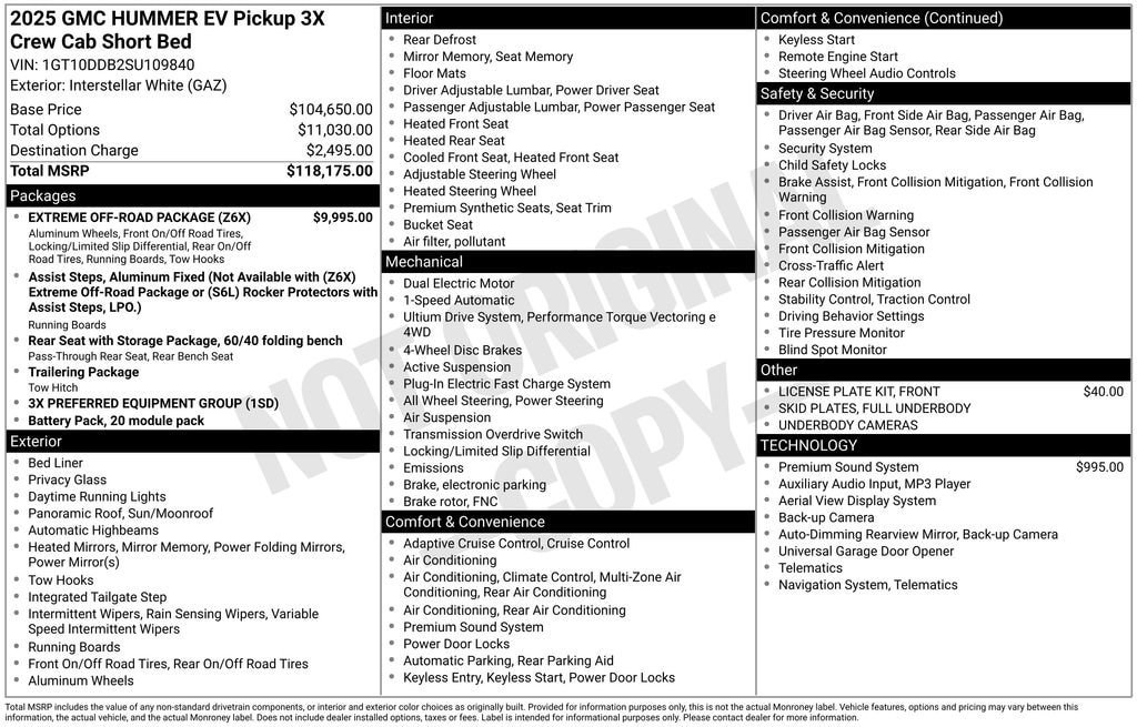New 2025 GMC Hummer EV 3X w/ Extreme Off-Road Package AWD/4WD image 10
