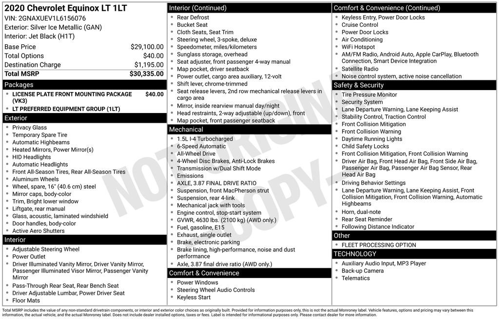 Used 2020 Chevrolet Equinox LT image 6
