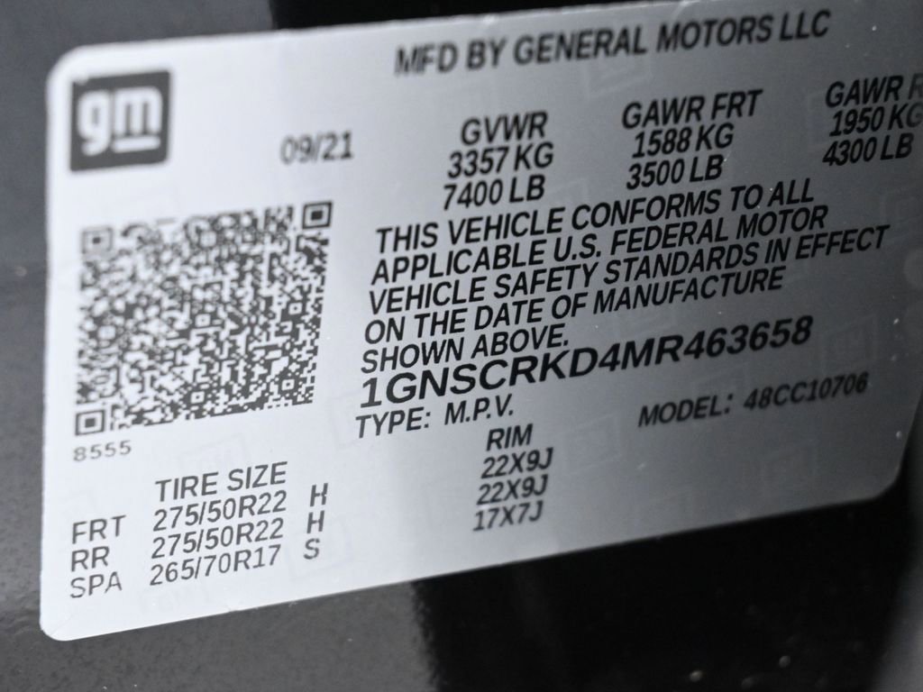 Used 2021 Chevrolet Tahoe RST w/ Rear Media and Nav Package image 18