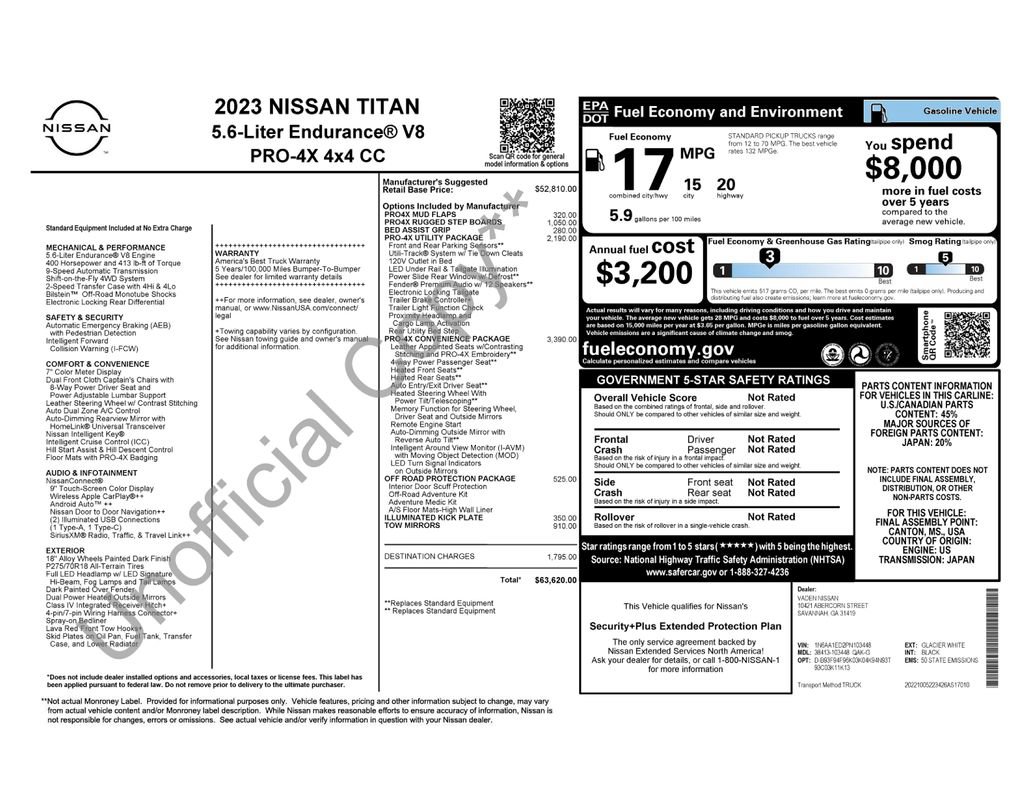 Used 2023 Nissan Titan PRO-4X w/ Pro-4x Convenience Package AWD/4WD image 17