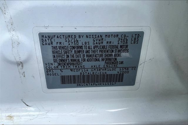 Used 2017 Nissan Versa SV FWD image 4