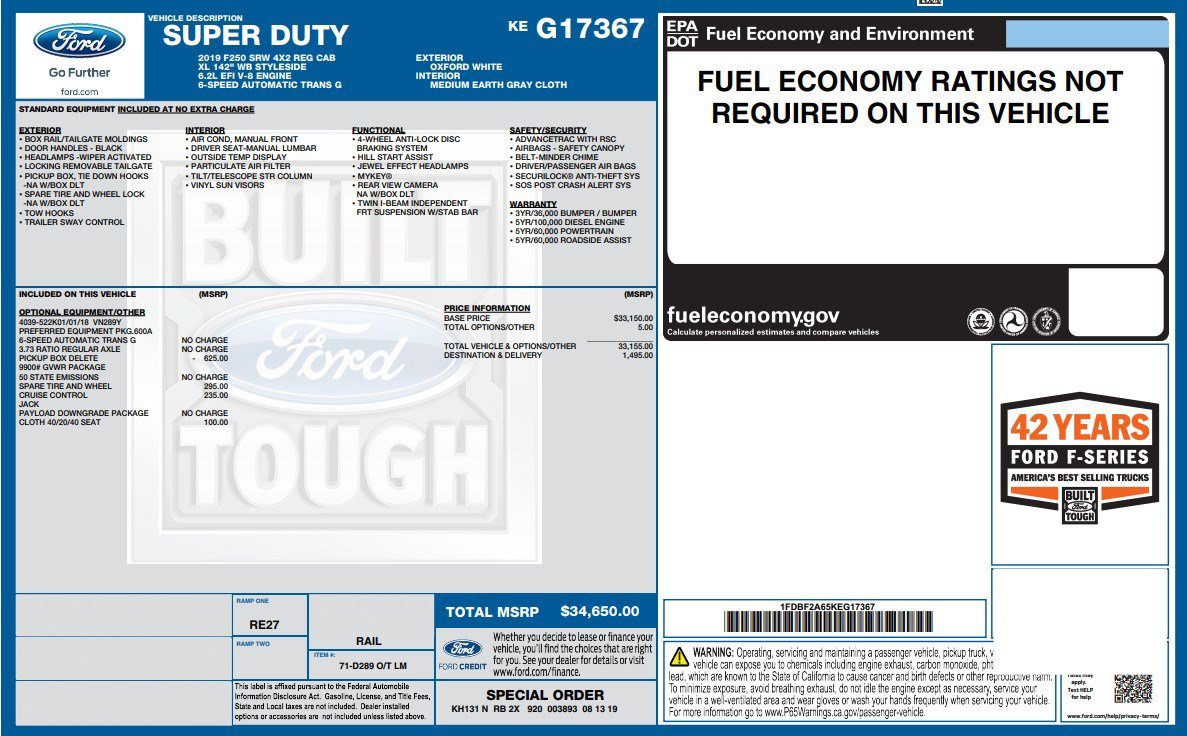 Used 2019 Ford F250 2WD Regular Cab Super Duty image 4