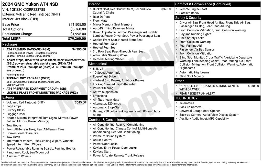 Used 2024 GMC Yukon AT4 w/ AT4 Premium Package image 34