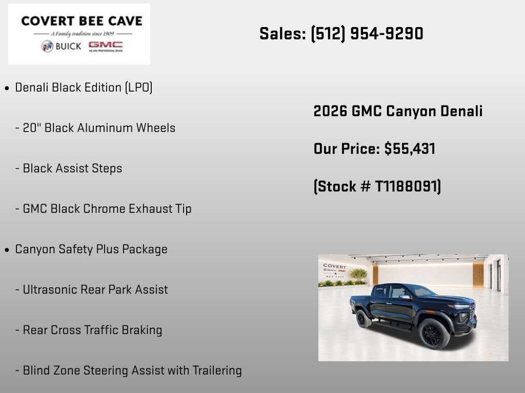 New 2026 GMC Canyon Denali w/ LPO, Denali Black Edition AWD/4WD image 38