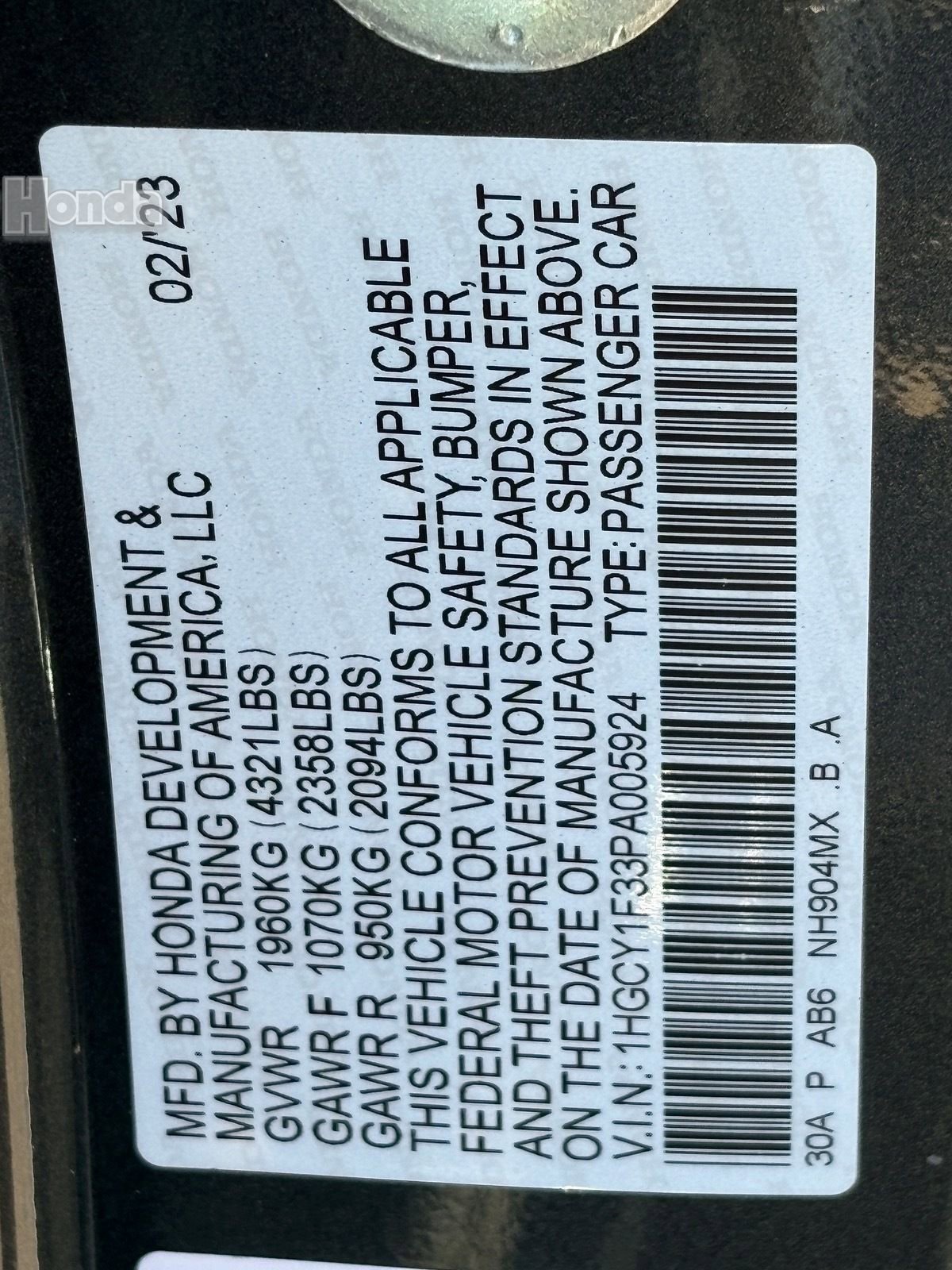 Certified 2023 Honda Accord EX image 33