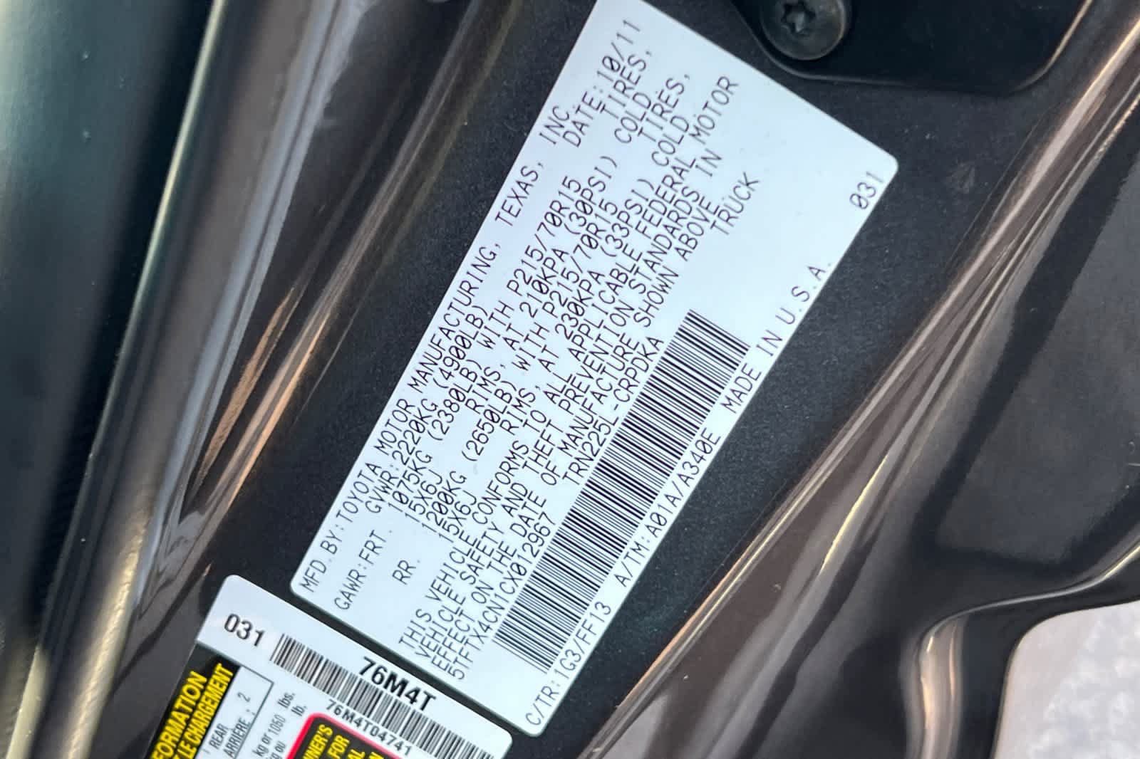 Used 2012 Toyota Tacoma 2WD Access Cab image 30