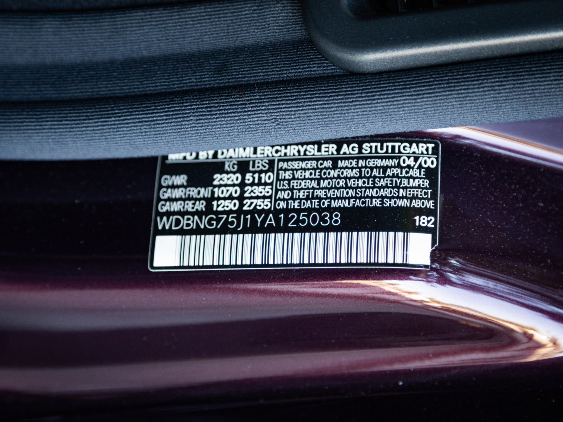 Used 2000 Mercedes-Benz S 500 image 34