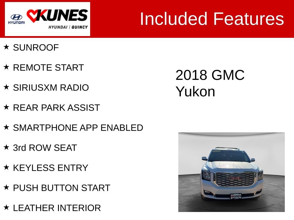 Used 2018 GMC Yukon Denali w/ Denali Ultimate Package AWD/4WD image 3