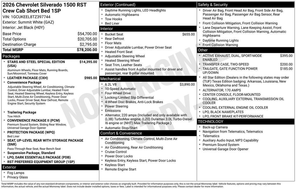 New 2026 Chevrolet Silverado 1500 RST AWD/4WD image 11