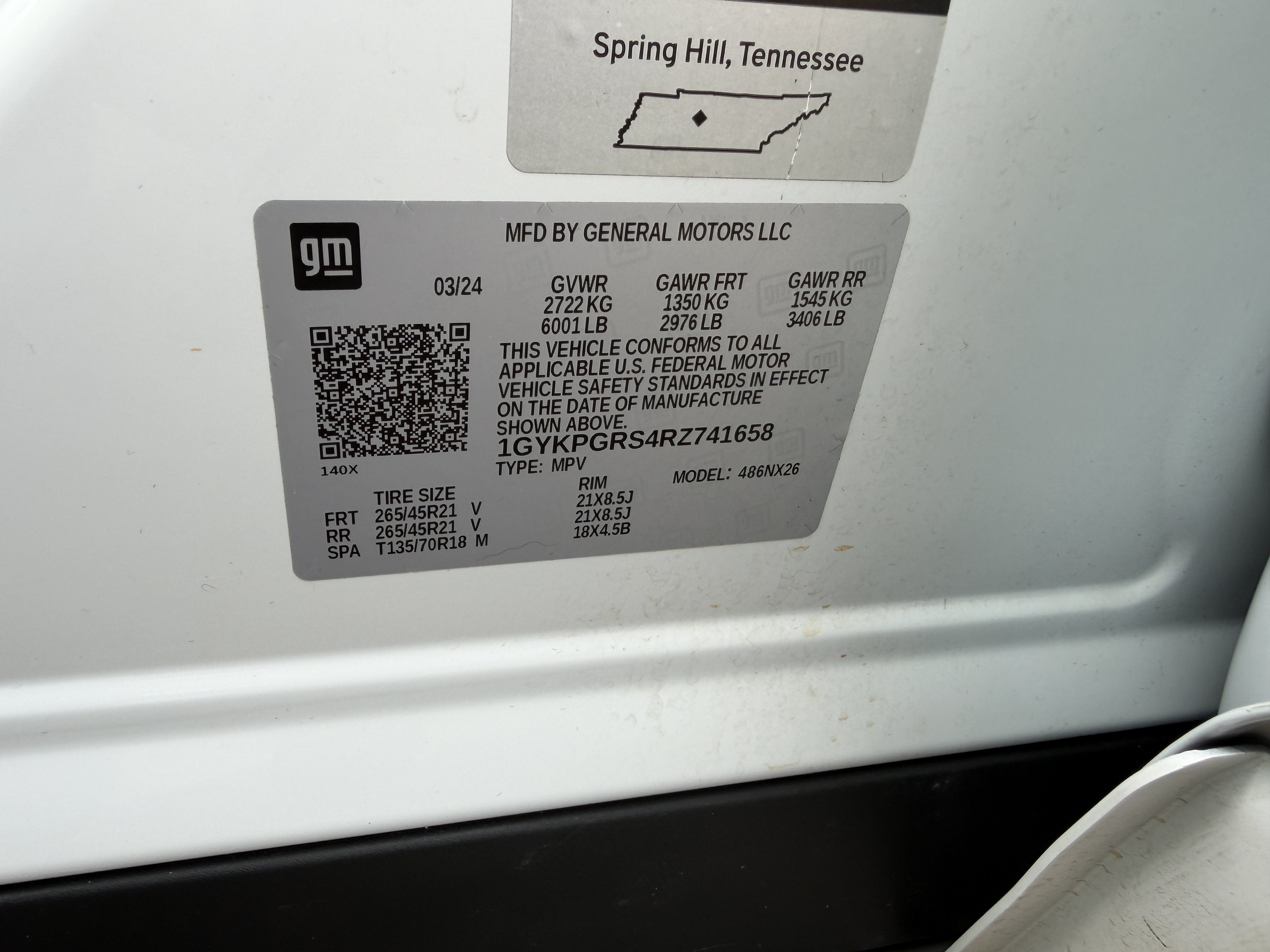 Used 2024 Cadillac XT6 Sport w/ LPO, Floor Liner Package AWD/4WD image 44