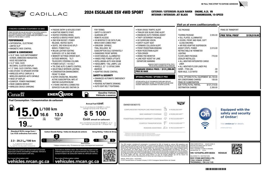 Used 2024 Cadillac Escalade ESV Sport w/ Touring Package AWD/4WD image 2
