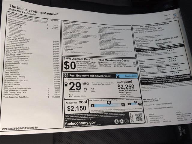 New 2026 BMW X3 xDrive30 image 18