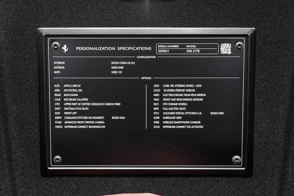 Certified 2024 Ferrari 296 GTB RWD image 21