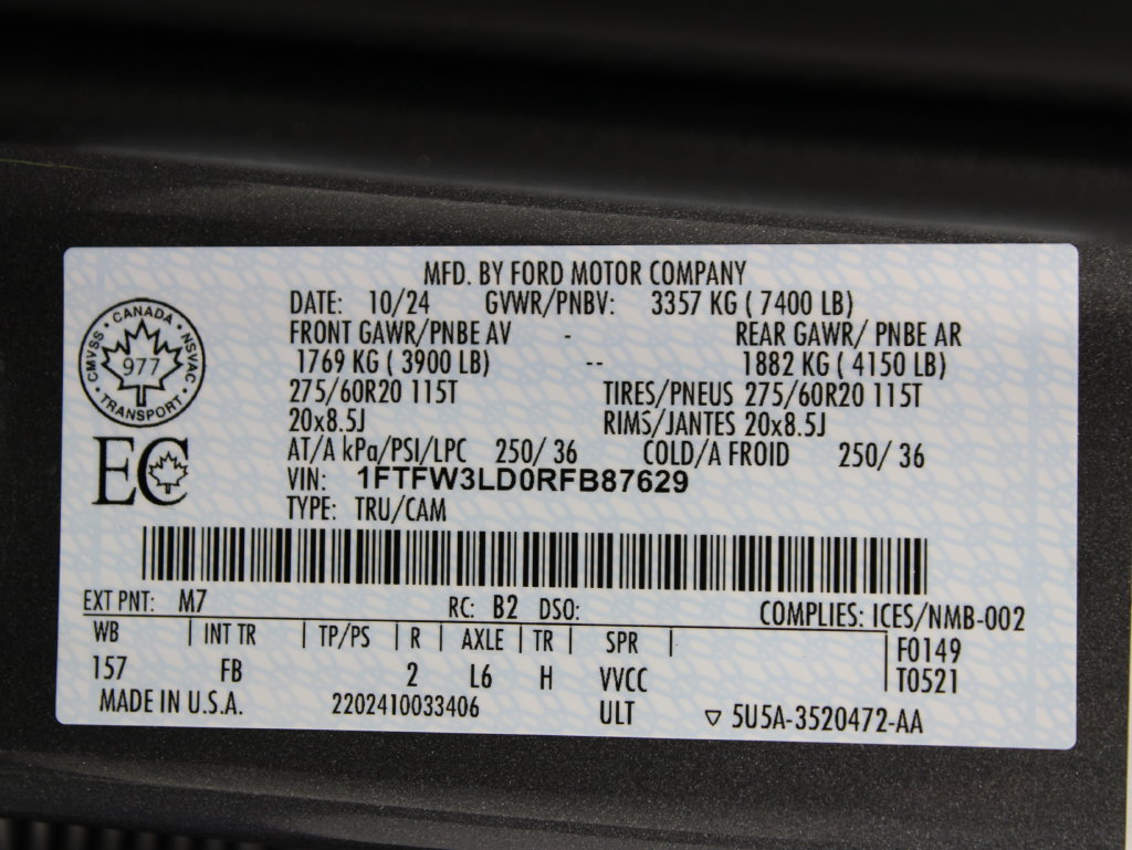 Used 2024 Ford F150 XLT w/ Equipment Group 302A MID AWD/4WD image 78