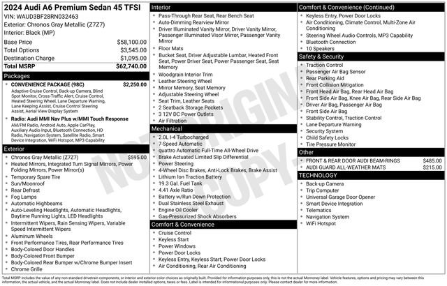 Used 2024 Audi A6 2.0T Premium w/ Convenience Package image 5