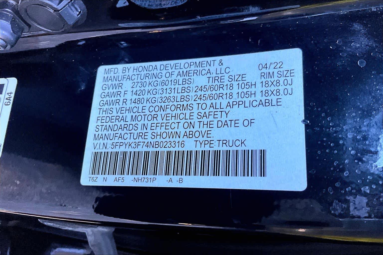 Used 2022 Honda Ridgeline RTL-E image 34