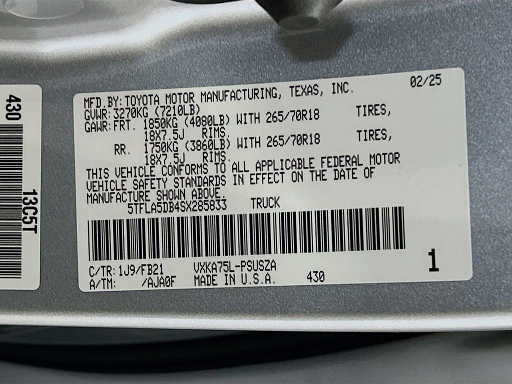 New 2025 Toyota Tundra SR5 AWD/4WD image 28