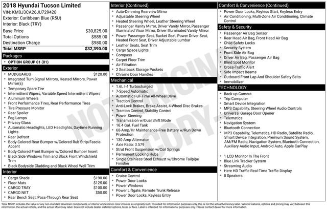 Used 2018 Hyundai Tucson Limited AWD/4WD image 10