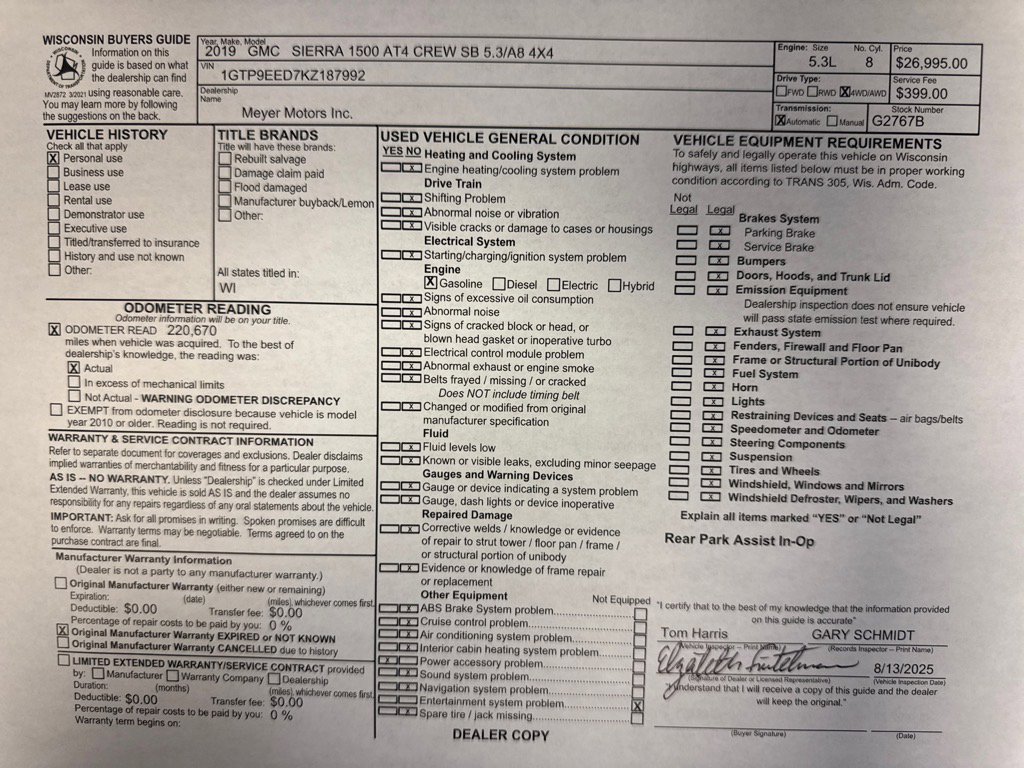 Used 2019 GMC Sierra 1500 AT4 w/ AT4 Premium Package image 27