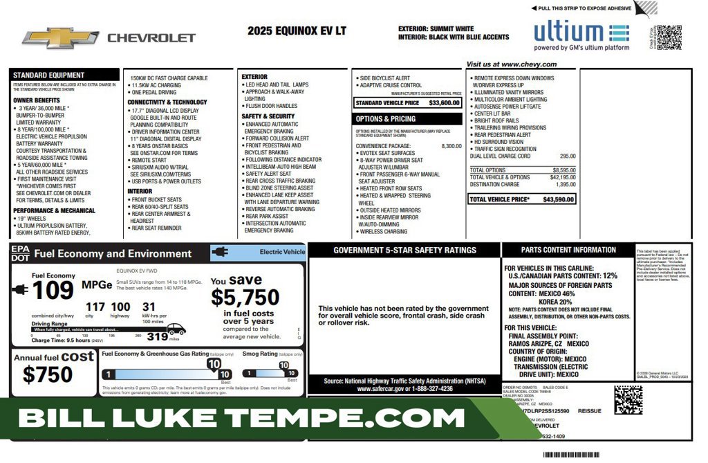 Used 2025 Chevrolet Equinox EV LT w/ Convenience Package FWD image 1