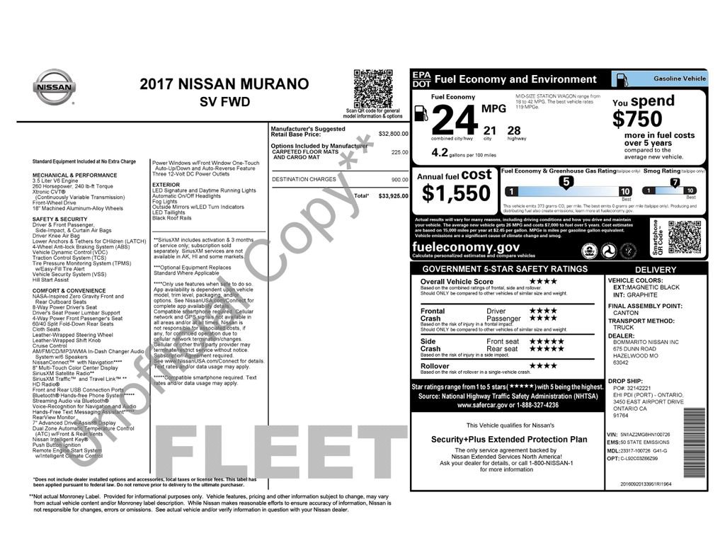 Used 2017 Nissan Murano SV image 37