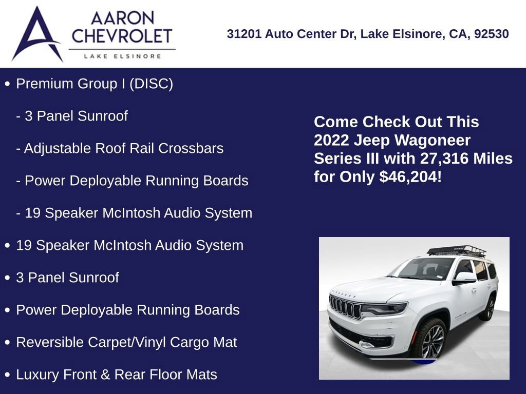 Used 2022 Jeep Wagoneer Series III w/ Premium Group I image 10