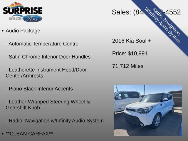 Used 2016 Kia Soul + w/ Audio Package FWD image 7