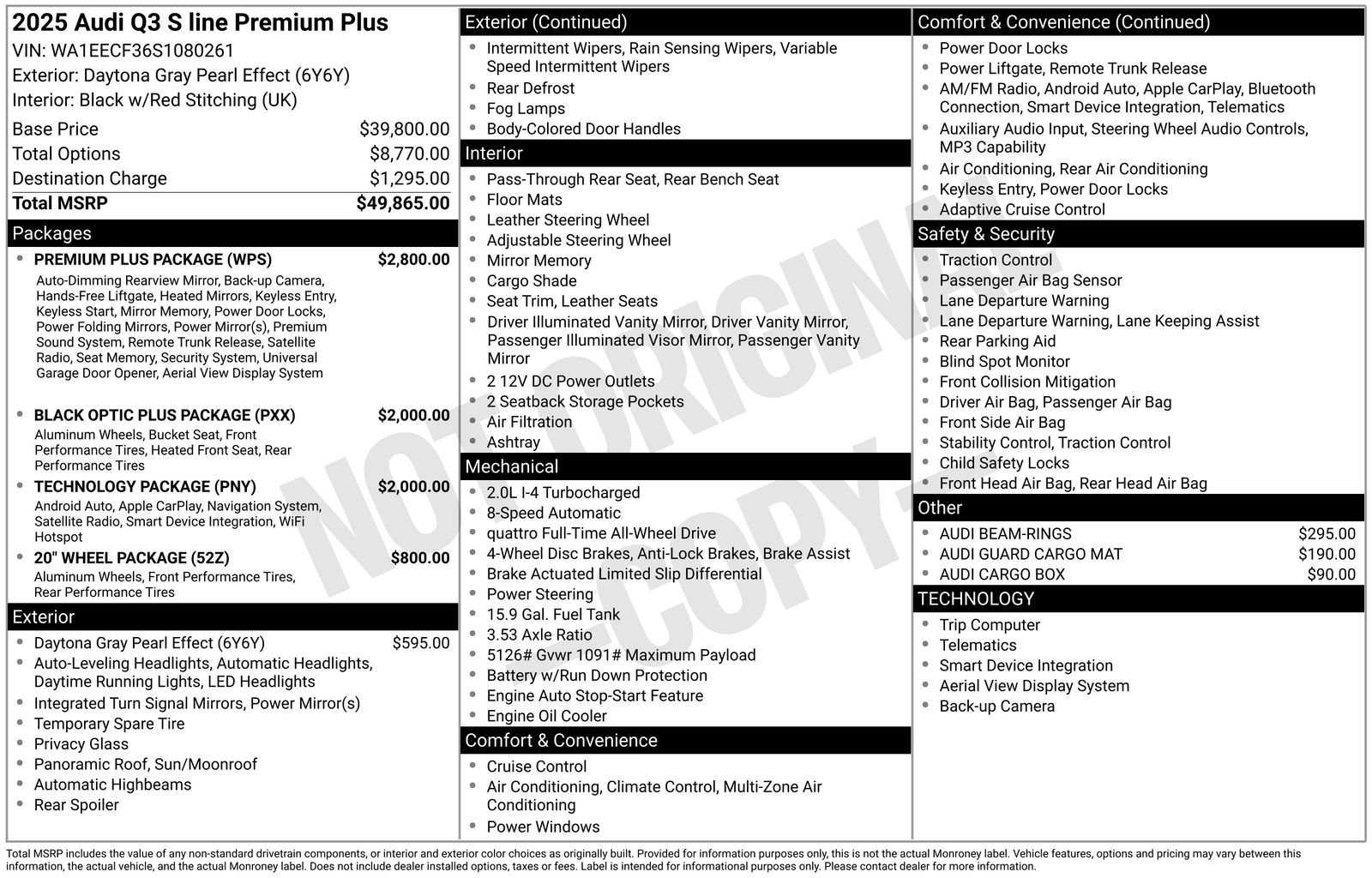 Certified 2025 Audi Q3 2.0T Premium Plus w/ Premium Plus Package AWD/4WD image 31