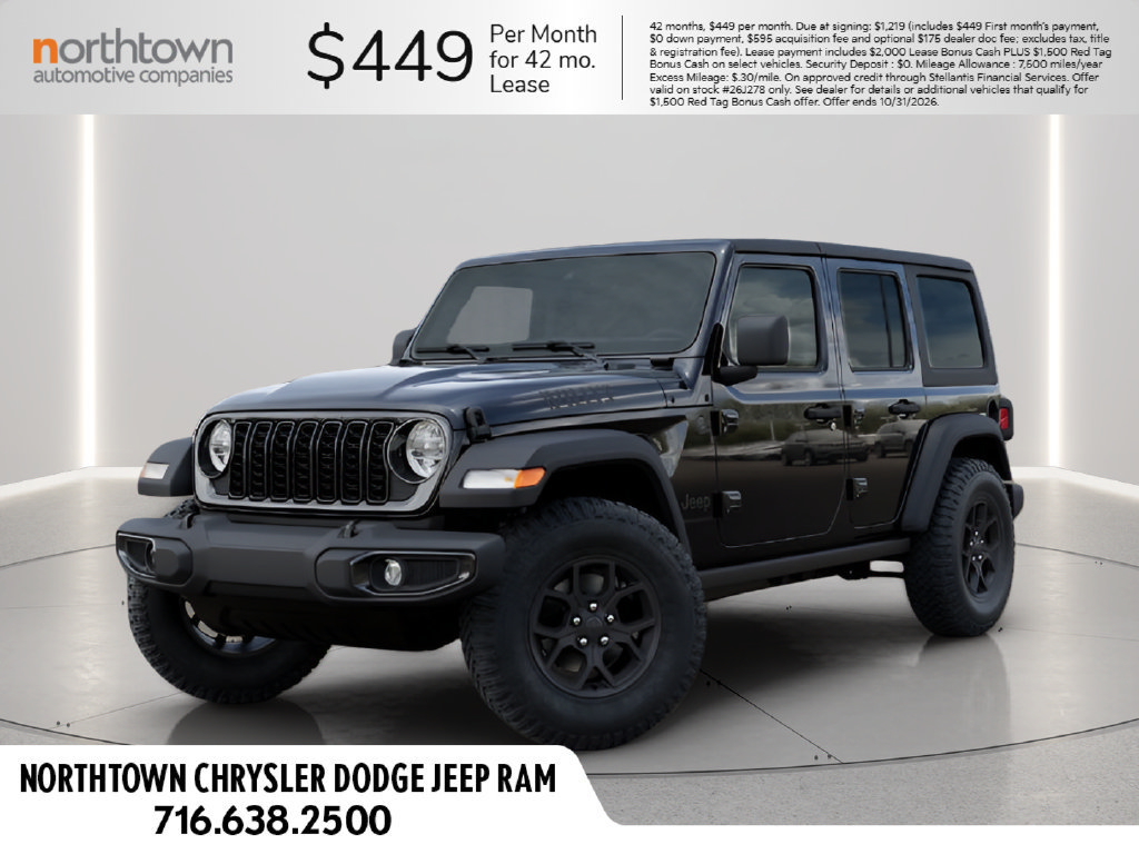 New 2026 Jeep Wrangler Unlimited Sport AWD/4WD image 1