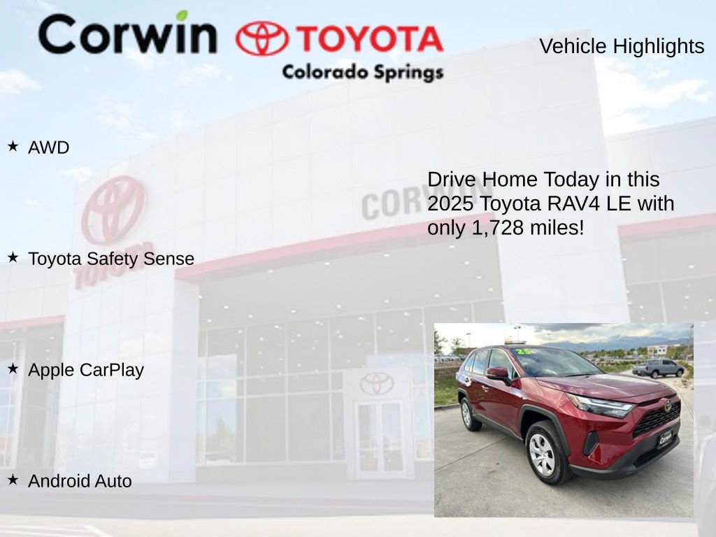 Used 2025 Toyota RAV4 LE AWD/4WD image 8