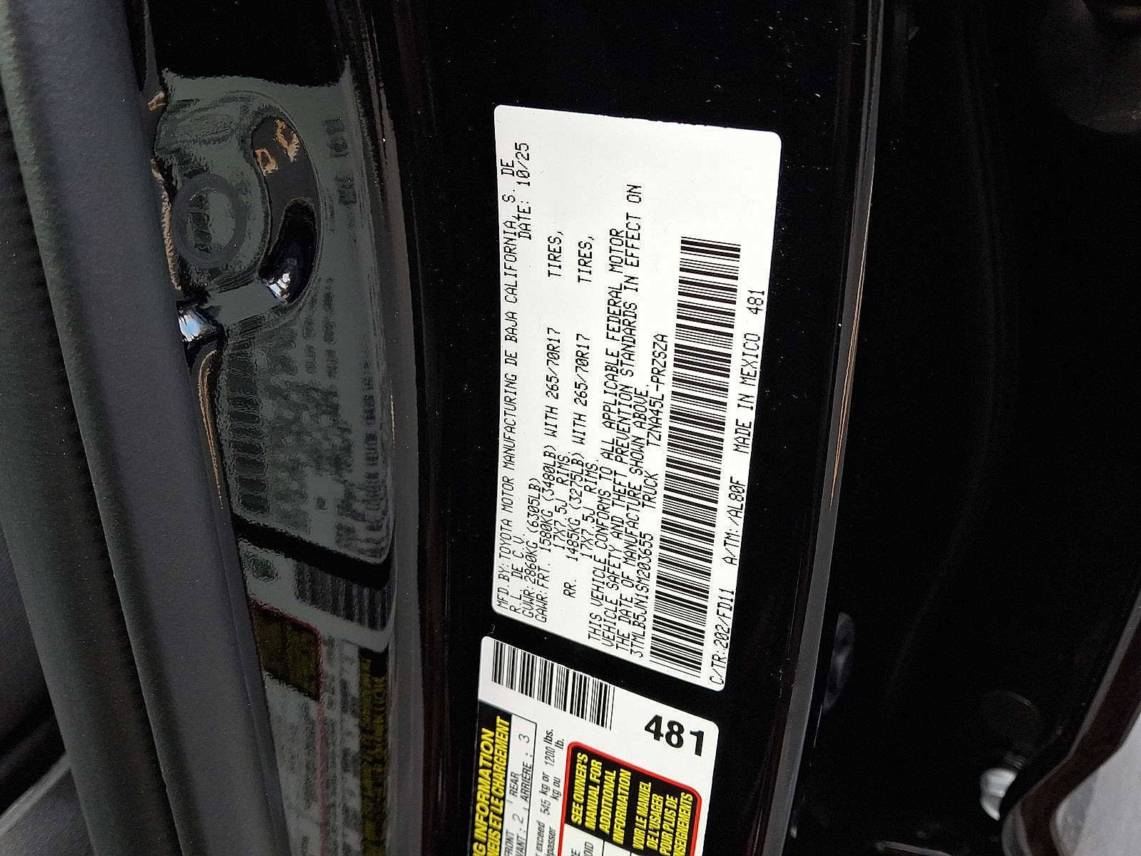 New 2025 Toyota Tacoma TRD Off-Road image 16