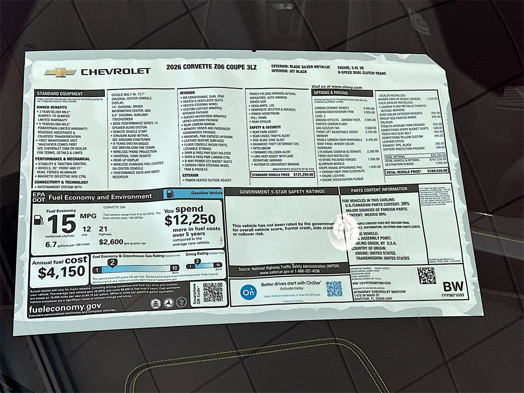 New 2026 Chevrolet Corvette Z06 image 13