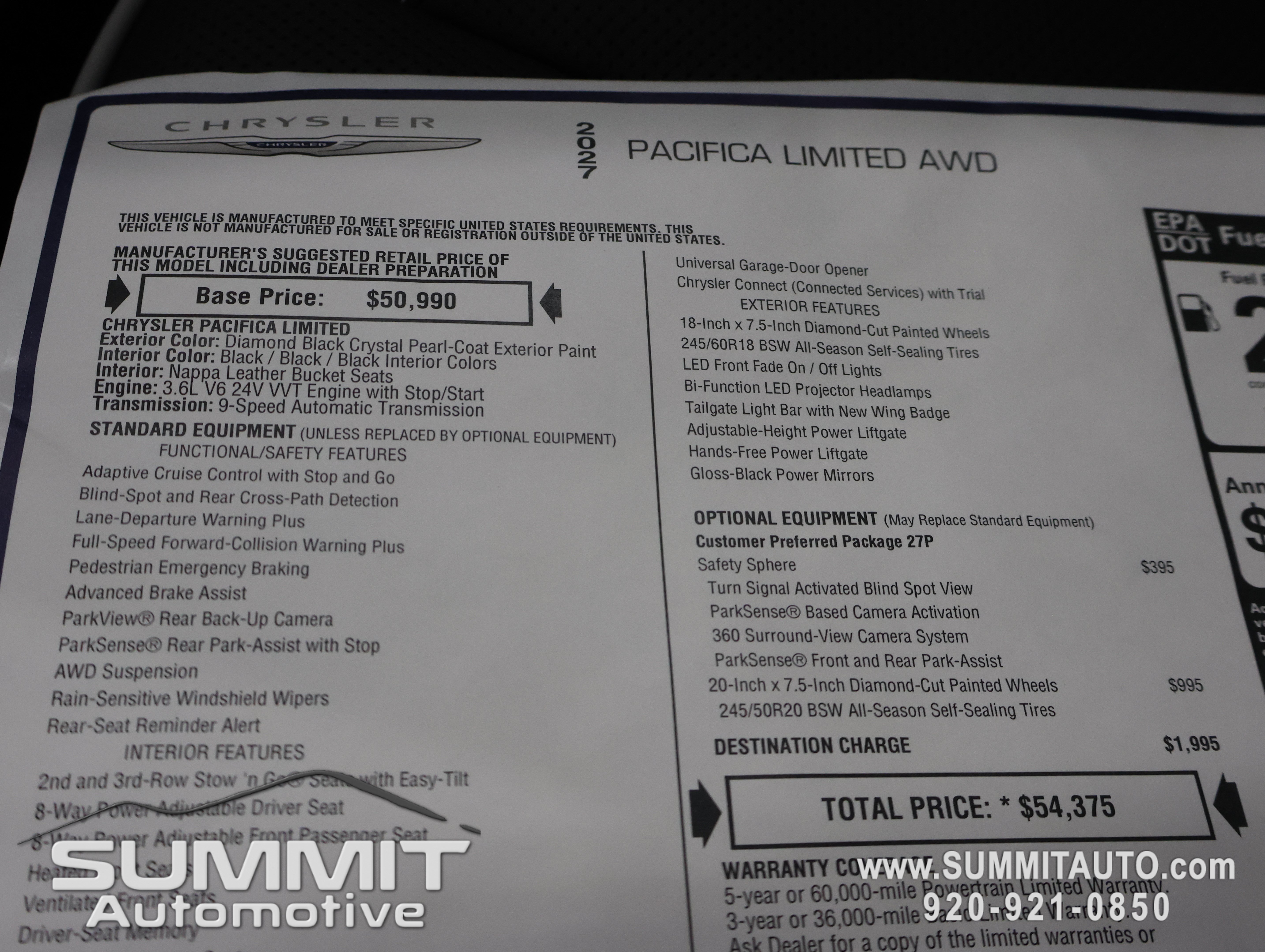 New 2027 Chrysler Pacifica Limited AWD/4WD image 45