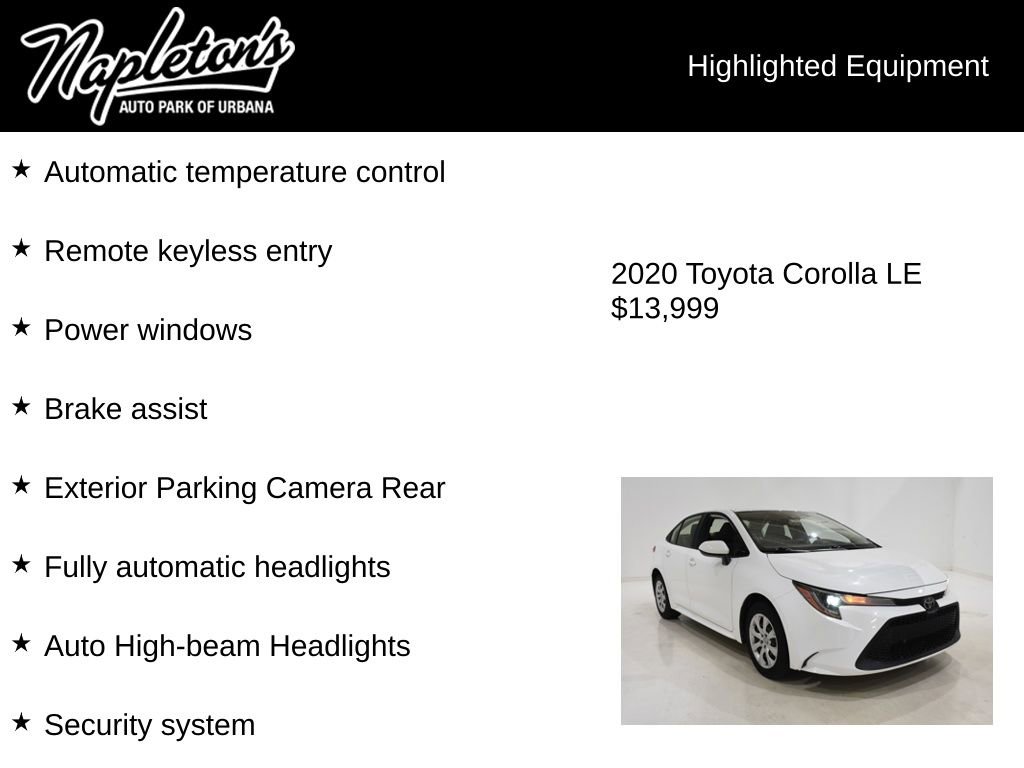 Used 2020 Toyota Corolla LE FWD image 15
