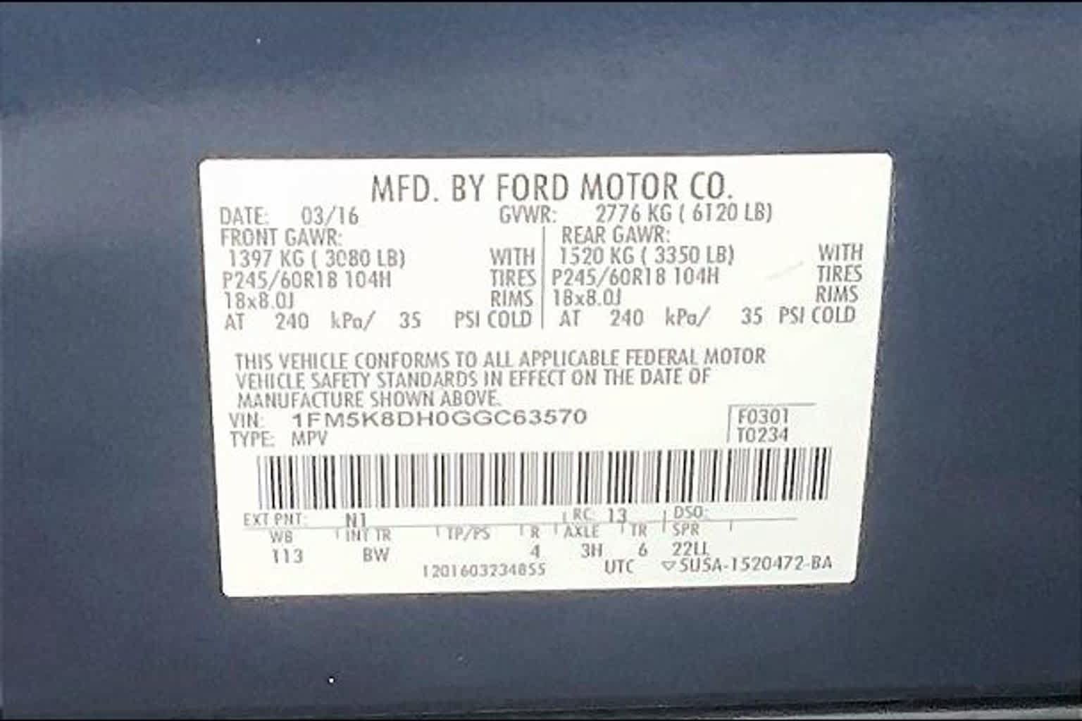 Used 2016 Ford Explorer XLT w/ Equipment Group 202A AWD/4WD image 32