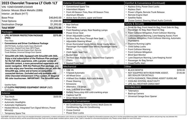 Certified 2023 Chevrolet Traverse LT image 34