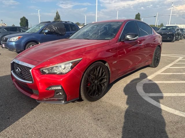 Used 2018 INFINITI Q50 Red Sport 400 w/ Sensory Package (Sport) RWD image 1