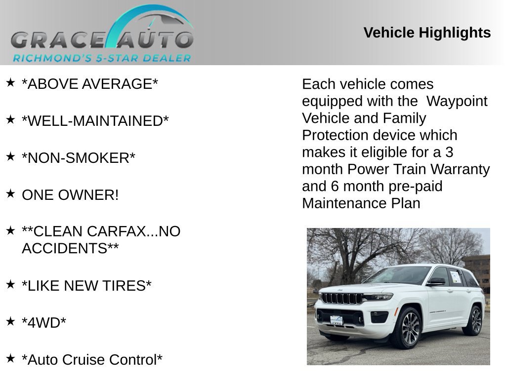 Used 2022 Jeep Grand Cherokee Overland w/ Luxury Tech Group IV AWD/4WD image 2