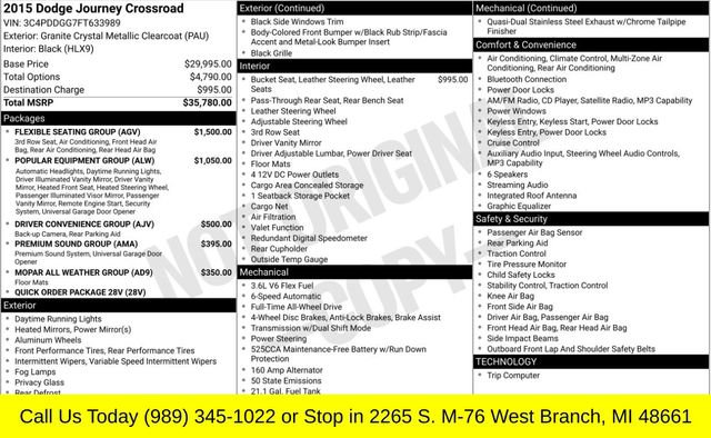 Used 2015 Dodge Journey Crossroad w/ Flexible Seating Group AWD/4WD image 2